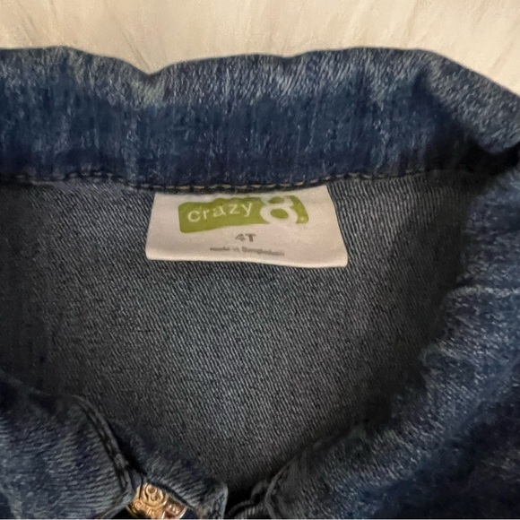 Crazy 8 Jean Jacket Denim Coat Girls 4T - Picture 2 of 4